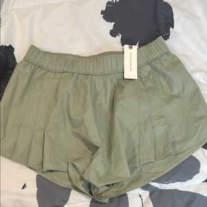 Anthropologie Green Athletic Shorts with Elastic Waistband